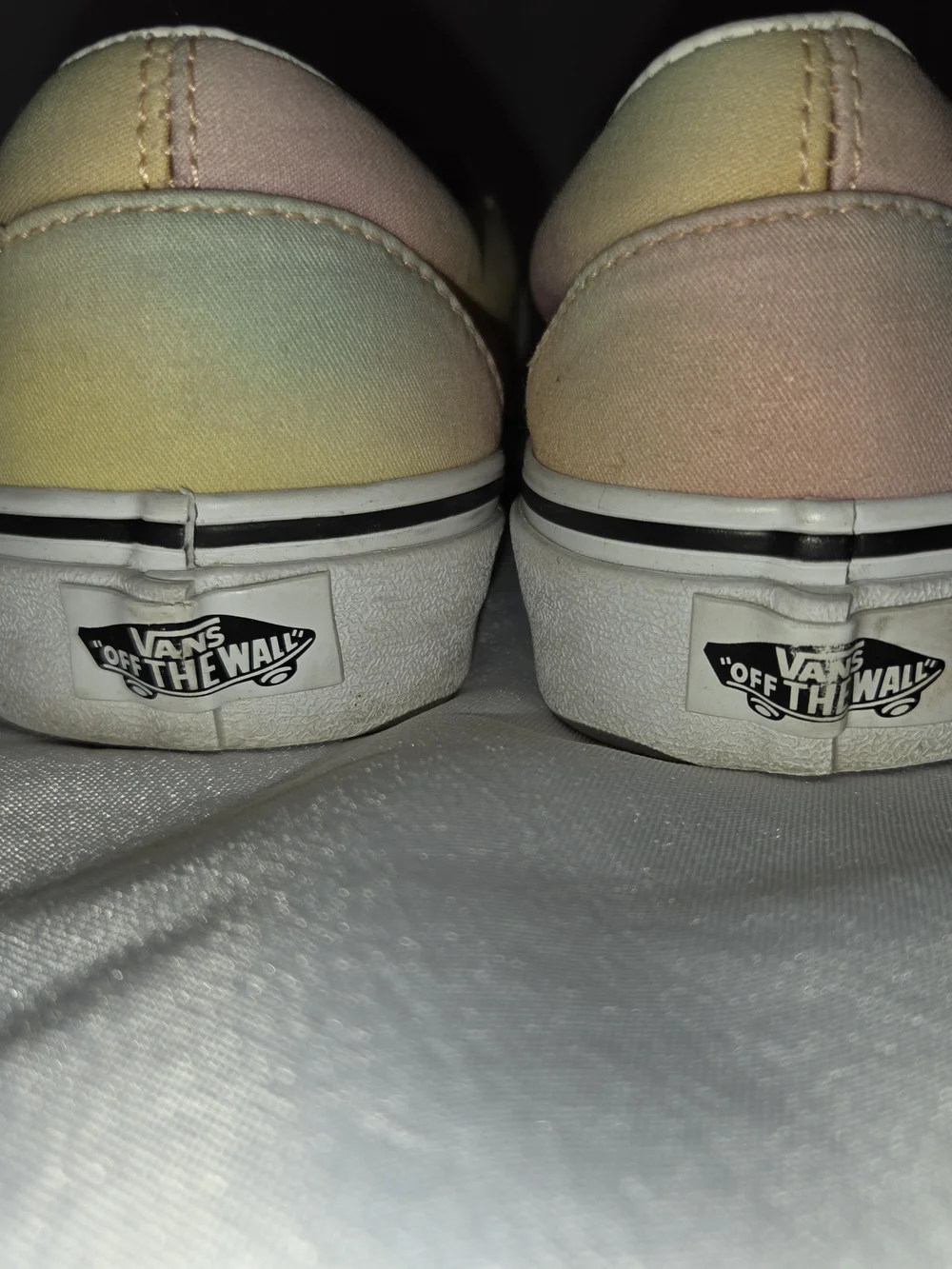 Vans Slip-On Sneakers in Cream and White